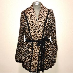 Lane Bryant Cheetah Sweater w/Belt NWT 2X 18/20